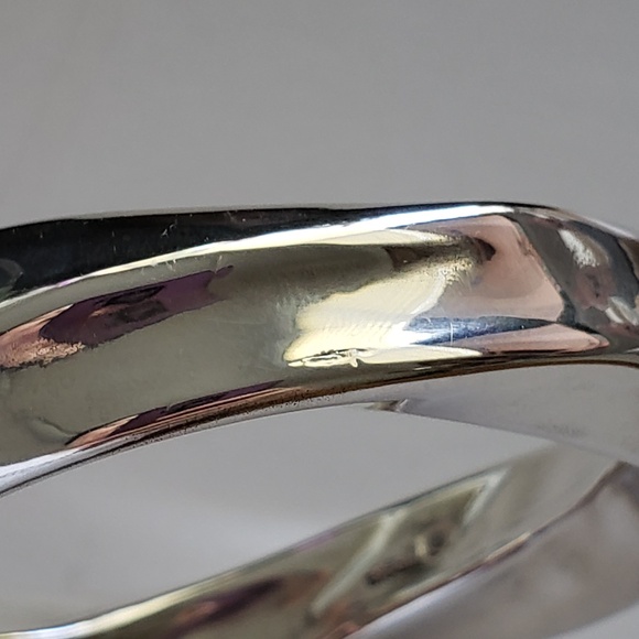 E&L Israel Sterling Silver Electroform Bangle Bracelet - Picture 9 of 9